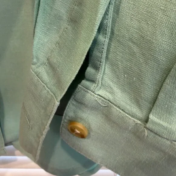 Talbots Linen Button Down Shirt Size 14 Used - Picture 6 of 14
